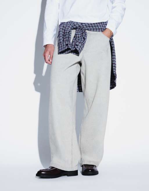 ASOS DESIGN baggy jeans in grijs met spikkels, 5 van 5