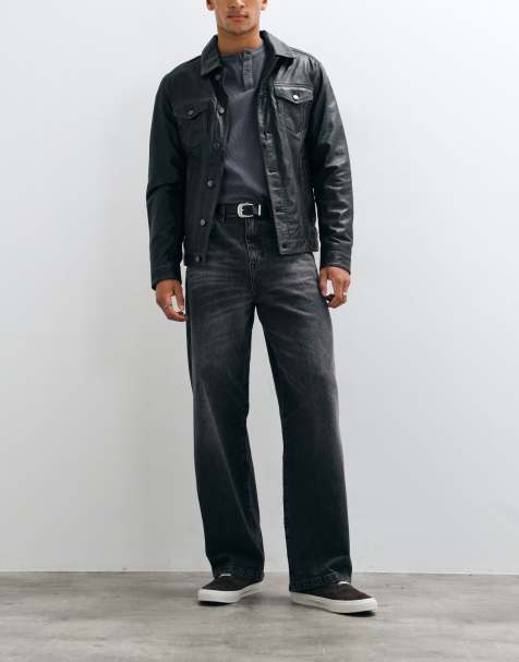 ASOS DESIGN baggy jeans in grijs met vintagewassing - view 1
