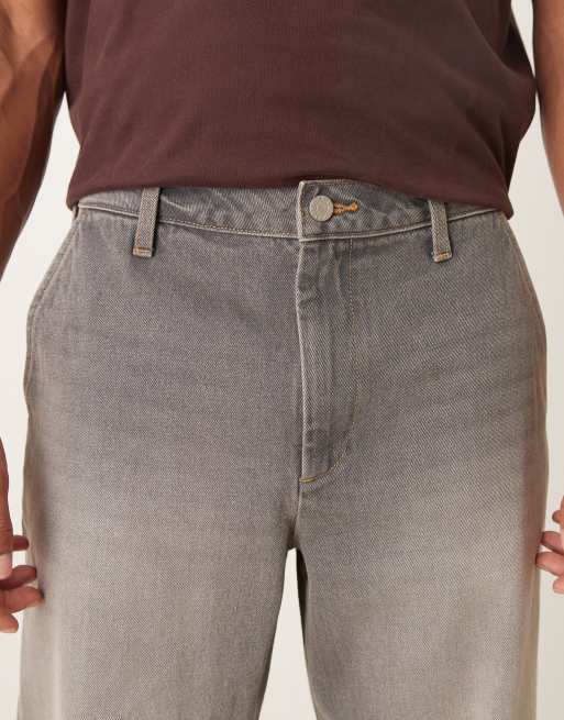 ASOS DESIGN - Baggy jeans in grijs met wassing en bruine tint, 5 van 5