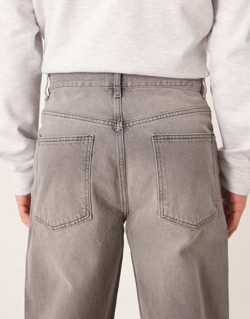 ASOS DESIGN - Baggy jeans in grijs met wassing, 4 van 5