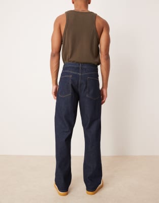 ASOS DESIGN Essential low rise baggy jeans in indigo