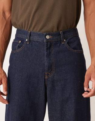 ASOS DESIGN Essential low rise baggy jeans in indigo