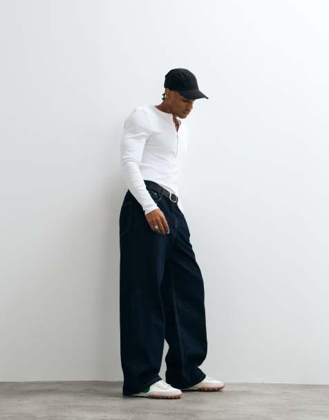 ASOS DESIGN baggy jeans in raw wash