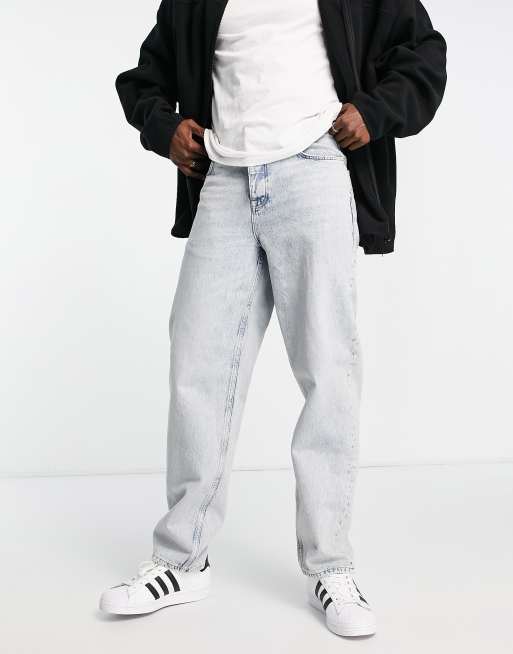 ASOS DESIGN - Baggy jeans in lichtblauwe vintage wassing