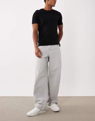 Asos Design Baggy Jeans In Gray