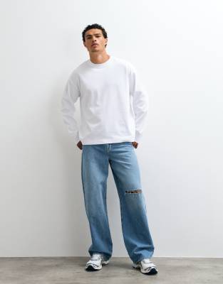 Asos Design Baggy Jeans In Blue