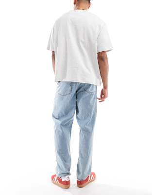 ASOS DESIGN baggy jeans in light stone wash 