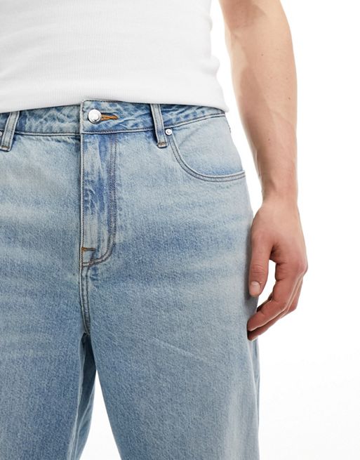 ASOS DESIGN baggy jeans in light wash blue