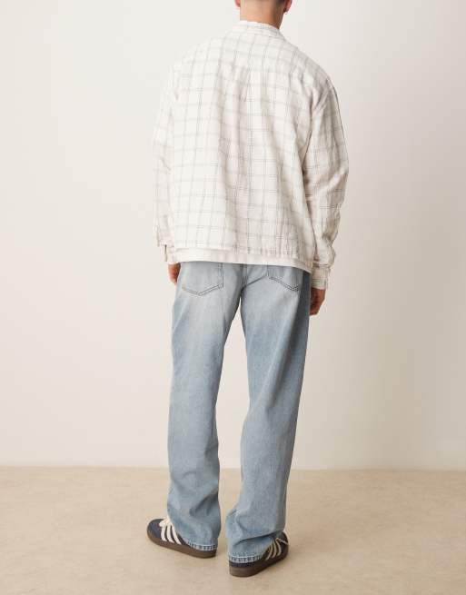 ASOS DESIGN baggy jeans in light wash blue