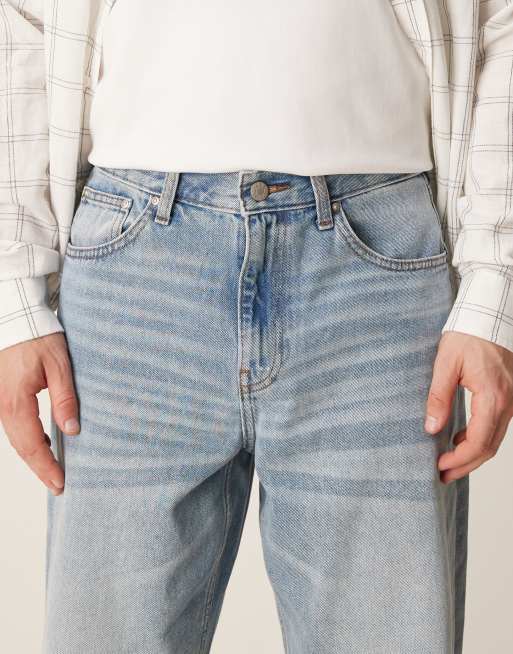 ASOS DESIGN baggy jeans in light wash blue, 4 of 5