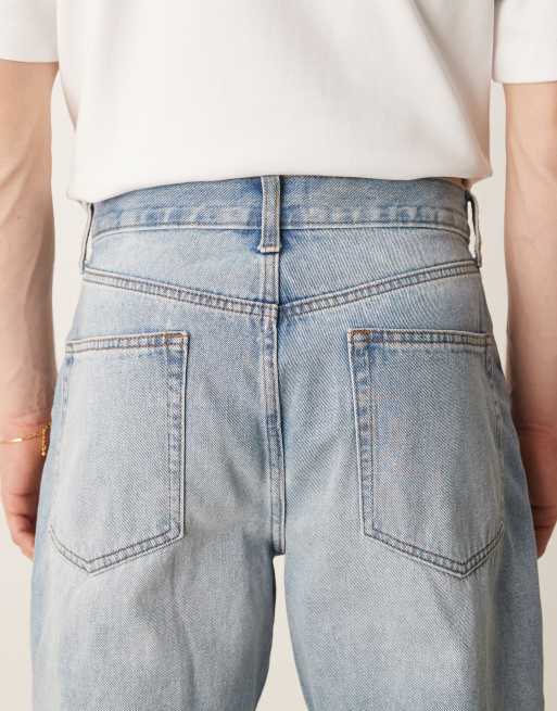 ASOS DESIGN baggy jeans in light wash blue