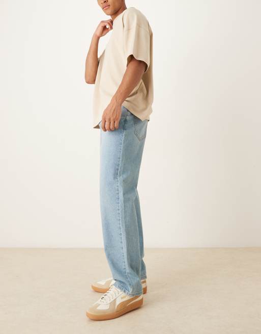ASOS DESIGN baggy jeans in light wash blue, 2 of 5
