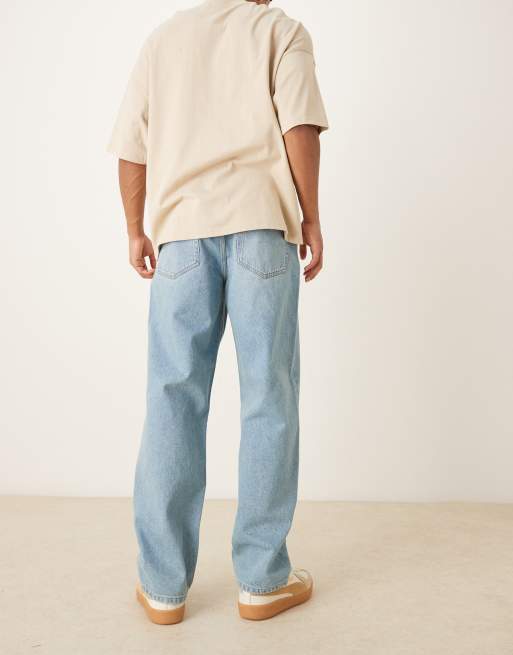 ASOS DESIGN baggy jeans in light wash blue, 3 of 5