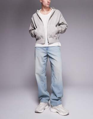 Asos Design Baggy Jeans In Blue