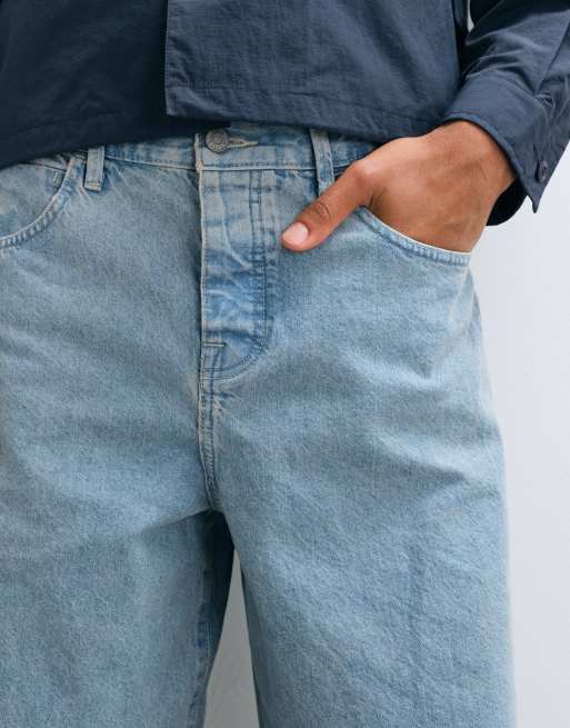 ASOS DESIGN baggy jeans in light wash blue, 2 of 5