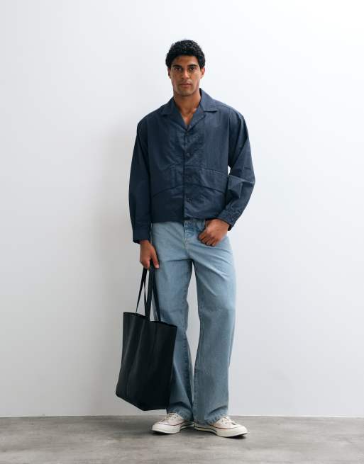 ASOS DESIGN baggy jeans in light wash blue, 3 of 5
