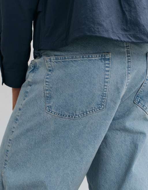ASOS DESIGN baggy jeans in light wash blue, 4 of 5