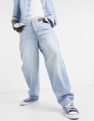 baggy jeans light wash blue