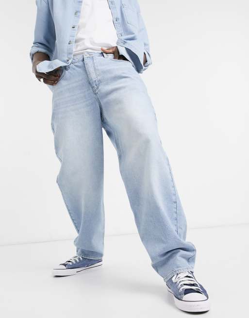 Baggy light 2024 blue jeans