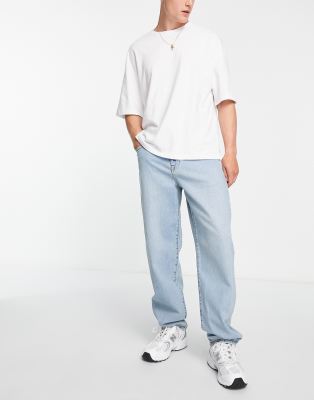 ASOS DESIGN baggy jeans in light wash blue - ASOS Price Checker