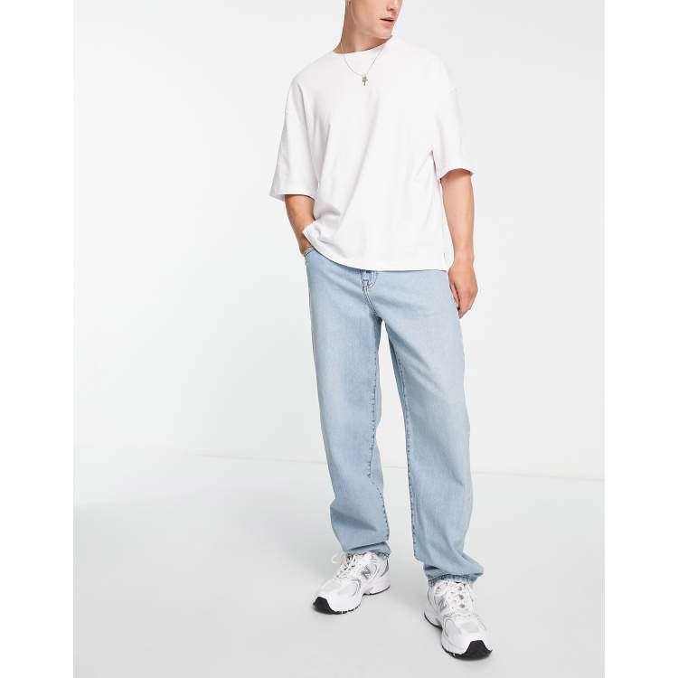 Washed-look Joggers - Light blue/washed - Ladies