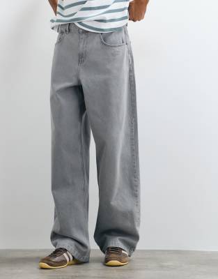 Asos Design Baggy Jeans In Gray
