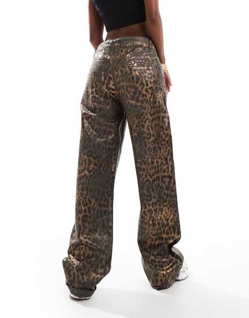 ASOS DESIGN - Baggy jeans in metallic luipaardprint, 5 van 5