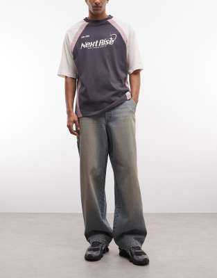 Asos Design Baggy Jeans In Gray