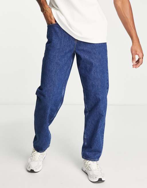 ASOS DESIGN baggy jeans in mid wash blue | ASOS