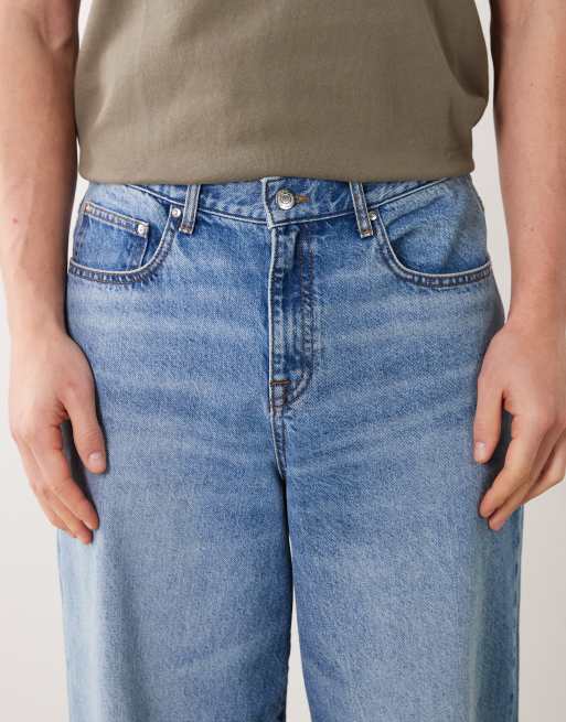 ASOS DESIGN baggy jeans in mid wash blue, 5 of 5