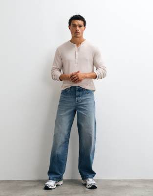 Asos Design Baggy Jeans In Blue