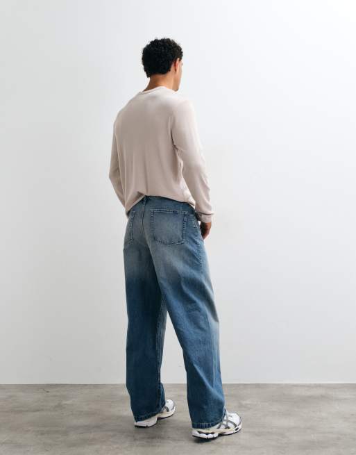 ASOS DESIGN baggy jeans in mid wash blue, 2 of 5