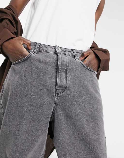 ASOS DESIGN baggy jeans in mid wash gray, 3 of 4