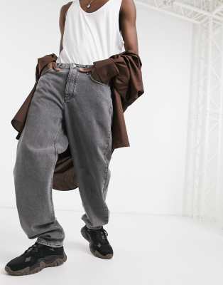 mens grey baggy jeans