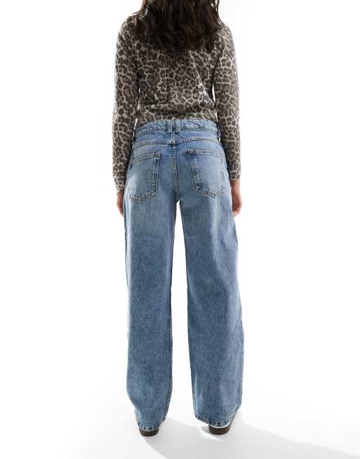 ASOS DESIGN baggy boyfriend jeans in mid wash