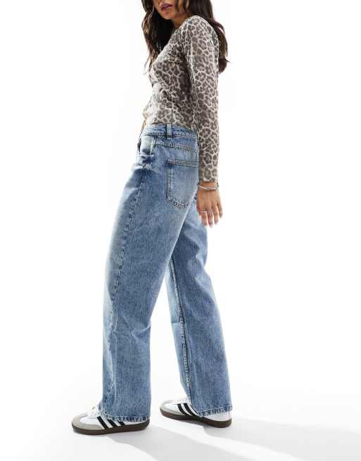 ASOS DESIGN baggy boyfriend jeans in mid wash