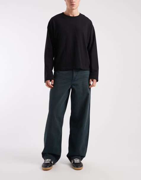 ASOS DESIGN - Baggy jeans in overdyed blauw - view 1