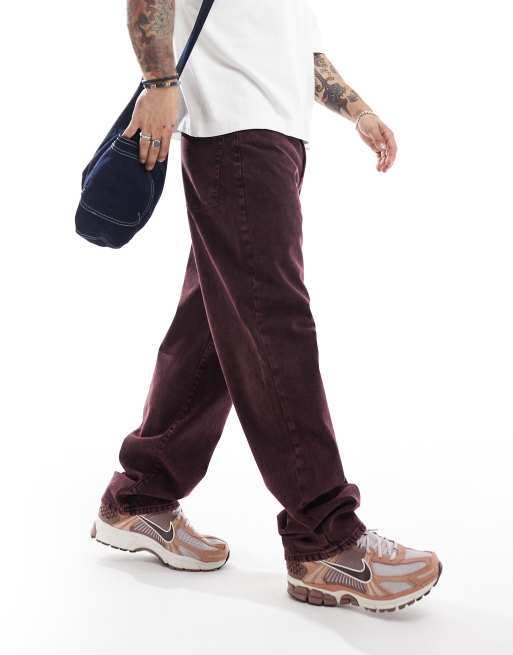 ASOS DESIGN baggy jeans in pink wash, 2 of 5