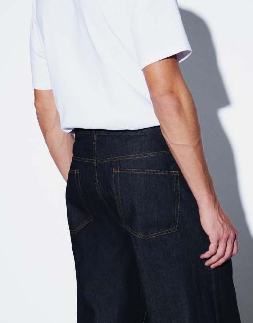 ASOS DESIGN baggy jeans in raw indigo, 4 of 10