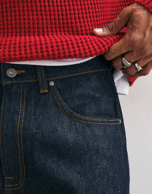 ASOS DESIGN baggy jeans in raw indigo, 8 of 10