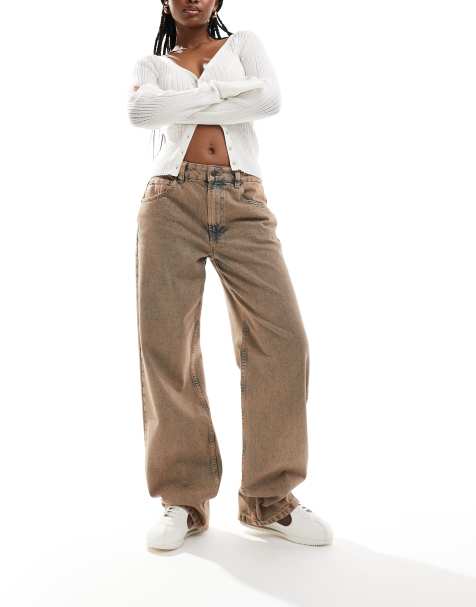 ASOS DESIGN baggy jeans in stone tint - view 1