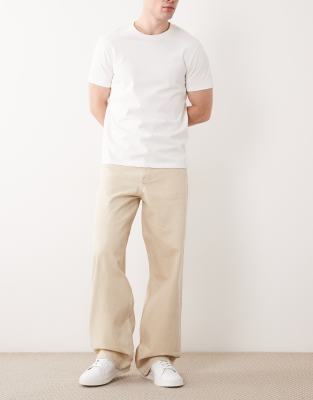 Asos Design Baggy Jeans In Neutral