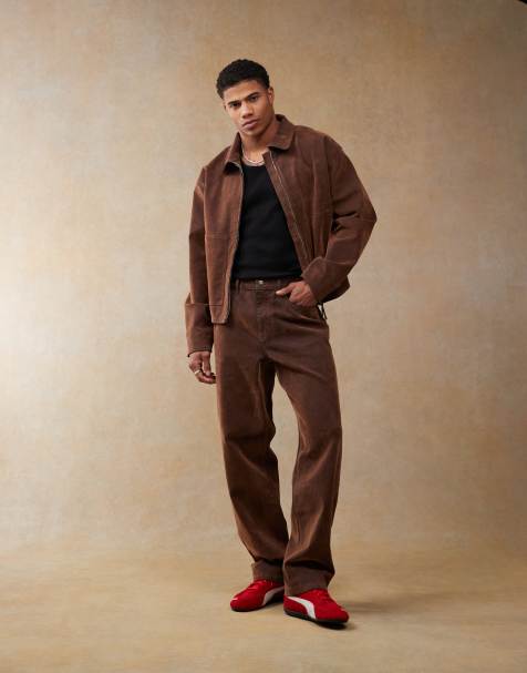 ASOS DESIGN baggy jeans in tan (part of a set) - view 1
