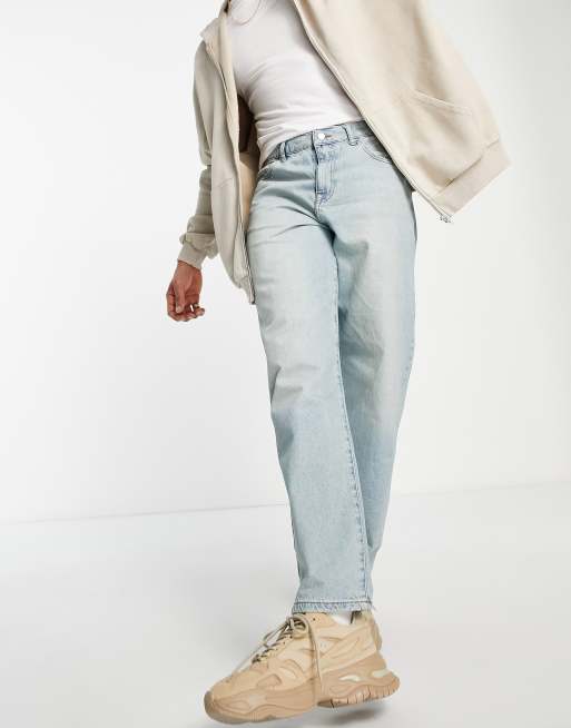 ASOS DESIGN baggy jeans in tinted light wash blue