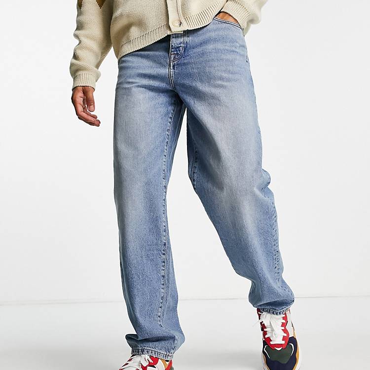 Baggy jeans in tinted light wash ASOS Herren Kleidung Hosen & Jeans Jeans Baggy & Boyfriend Jeans 