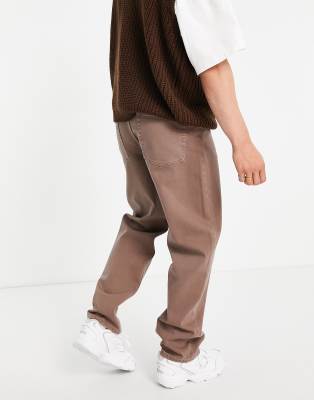ASOS DESIGN – Baggy-Jeans in verwaschenem Braun | ASOS