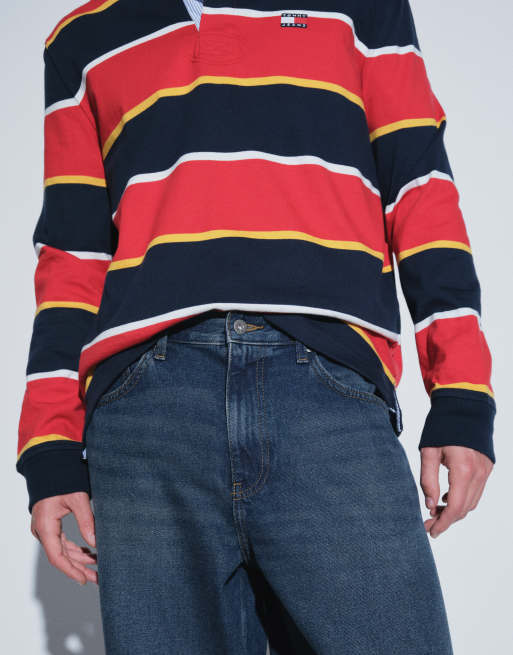 ASOS DESIGN – Baggy-Jeans in verwaschenem Dunkelblau mit Vintage-Waschung, 2 von 5