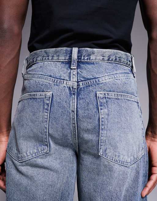 ASOS DESIGN – Baggy-Jeans in verwaschenem Mittelblau mit Vintage-Tönung, 4 von 5