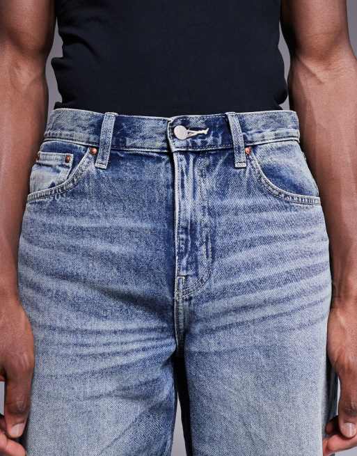 ASOS DESIGN – Baggy-Jeans in verwaschenem Mittelblau mit Vintage-Tönung, 5 von 5