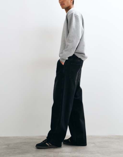 ASOS DESIGN Baggy-Jeans in verwaschenem Schwarz mit elastischem Bund, 2 von 5